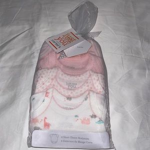 Carters preemie girl 4 short sleeve bodysuits
